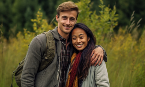 Nepali woman and American man